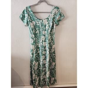 Vintage Kahala Honolulu Dress Rayon Floral Hawaiian Small Hibiscus Tropical S
